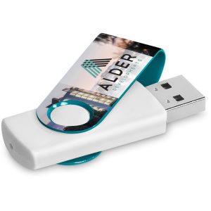 Altitude Axis Gyro White Flash Drive - 8GB in Turquoise