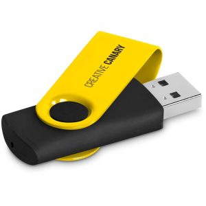 Altitude Axis Gyro Black Flash Drive - 16GB in Yellow