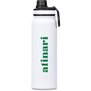 Altitude Elano Stainless Steel Vacuum Water Bottle – 750ml in Solid White