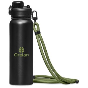 Altitude Borriello Stainless Steel Vacuum Water Bottle – 750ml in Military Green