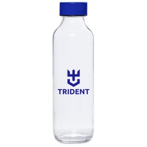 Kooshty Gladiola Glass Water Bottle - 500ml in Blue
