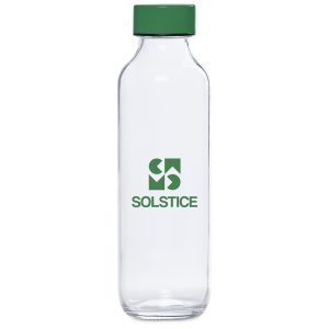 Kooshty Gladiola Glass Water Bottle - 500ml in Green
