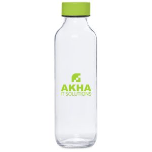 Kooshty Gladiola Glass Water Bottle - 500ml in Lime