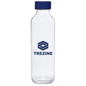 Kooshty Gladiola Glass Water Bottle - 500ml in Navy
