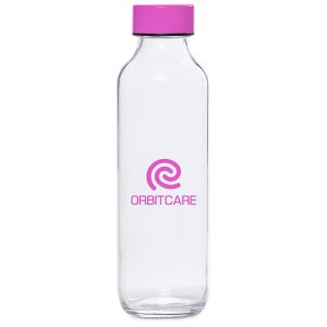 Kooshty Gladiola Glass Water Bottle - 500ml in Pink
