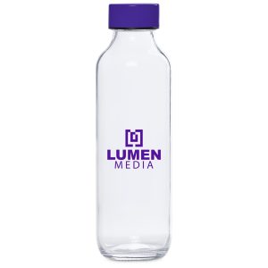 Kooshty Gladiola Glass Water Bottle - 500ml in Purple