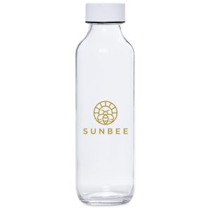 Kooshty Gladiola Glass Water Bottle - 500ml in Solid White