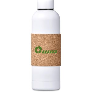 Kooshty Bermuda Kork Recycled Stainless Steel Water Bottle - 800ml in Solid White