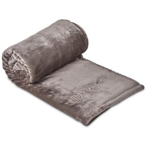 Serendipio Glacial Sherpa Fleece Blanket in Taupe