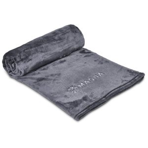 Serendipio Huron Fleece Blanket in Grey
