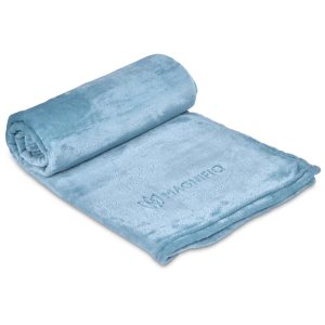 Serendipio Huron Fleece Blanket in Light Blue