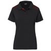 Ladies Aerogrid Golf Shirt - Black Red