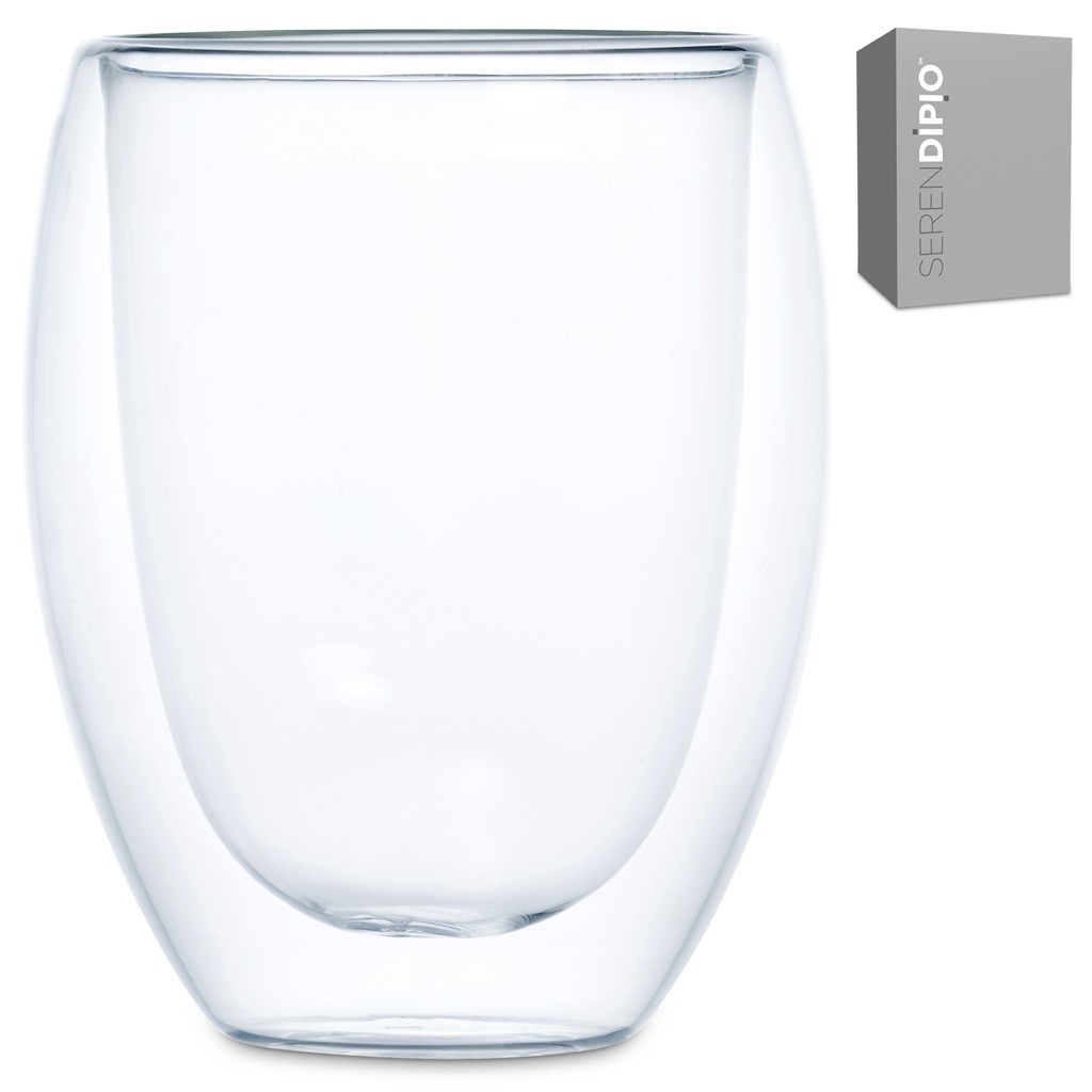 Serendipio Lorenzo Glass Double-Wall Cup - 350ml – Transparent