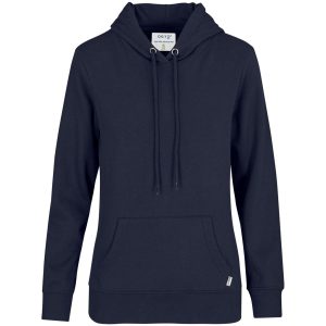 Ladies Okiyo Kaizen Eco Hooded Sweater in Navy