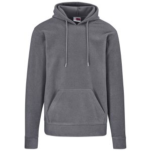 Mens Dawson Polar Fleece Hooded Sweater in Charcoal