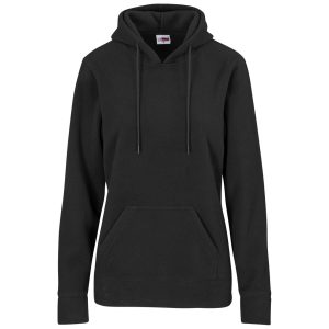 Ladies Dawson Polar Fleece Hooded Sweater in Black