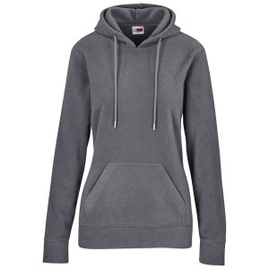 Ladies Dawson Polar Fleece Hooded Sweater in Charcoal