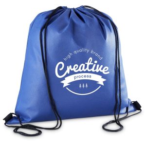 Altitude Whitefield Non-Woven Drawstring Bag in Blue