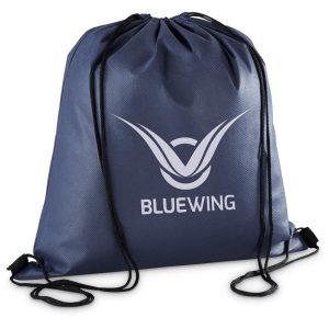 Altitude Whitefield Non-Woven Drawstring Bag in Navy