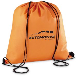 Altitude Whitefield Non-Woven Drawstring Bag in Orange