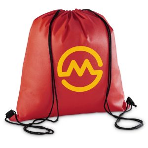 Altitude Whitefield Non-Woven Drawstring Bag in Red