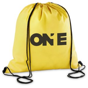 Altitude Whitefield Non-Woven Drawstring Bag in Yellow