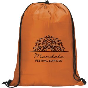 Altitude Daily 190T Drawstring Bag in Orange