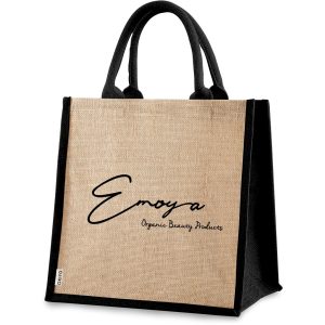 Okiyo Sumida Jute Tote in Black