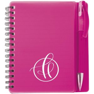 Altitude Plasma A6 Spiral Notebook & Pen in Pink