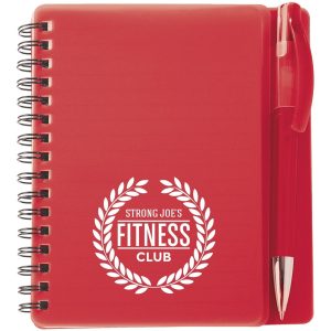 Altitude Plasma A6 Spiral Notebook & Pen in Red