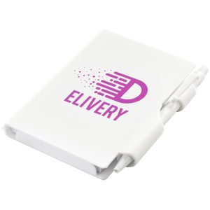 Altitude Nifty Mini Notebook & Pen in Solid White