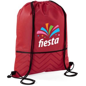 Altitude Waverly Non-Woven Drawstring Bag in Red