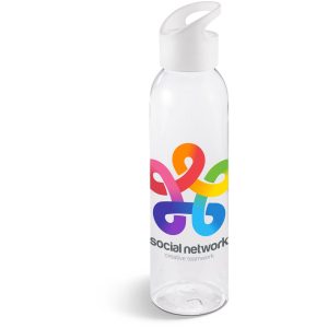 Altitude Fresco Plastic Water Bottle - 650ml in Solid White