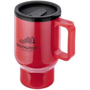Altitude Whimsy Plastic Double-Wall Mug - 430ml in Red