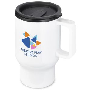 Altitude Whimsy Plastic Double-Wall Mug - 430ml in Solid White
