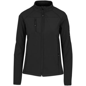 Ladies Alex Varga Elysium Softshell Jacket in Black