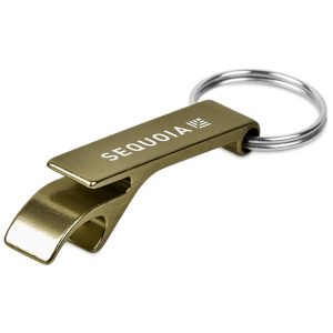 Altitude Tango Recycled Aluminium Bottle Opener Keyholder in Gold