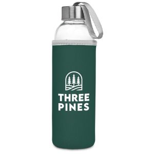 Kooshty Neo Glass Water Bottle - 500ml in Dark Green