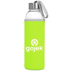 Kooshty Neo Glass Water Bottle - 500ml in Lime