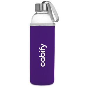 Kooshty Neo Glass Water Bottle - 500ml in Purple