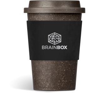 Kooshty Brown Bean Plastic Double-Wall Tumbler – 400ml in Black