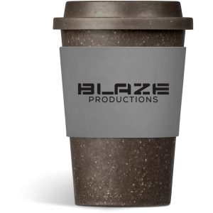 Kooshty Brown Bean Plastic Double-Wall Tumbler – 400ml in Grey