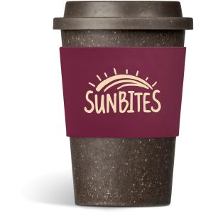 Kooshty Brown Bean Plastic Double-Wall Tumbler – 400ml in Maroon