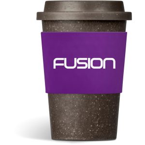 Kooshty Brown Bean Plastic Double-Wall Tumbler – 400ml in Purple