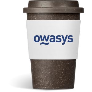 Kooshty Brown Bean Plastic Double-Wall Tumbler – 400ml in Solid White