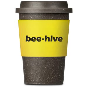 Kooshty Brown Bean Plastic Double-Wall Tumbler – 400ml in Yellow