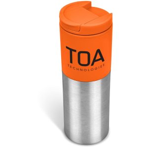 Kooshty Typhoon Stainless Steel & Plastic Double-Wall Tumbler - 450ml in Orange