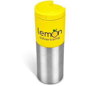 Kooshty Typhoon Stainless Steel & Plastic Double-Wall Tumbler - 450ml in Yellow