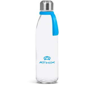 Kooshty Loopy Glass Water Bottle - 650ml in Cyan