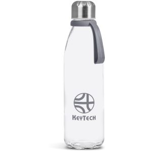 Kooshty Loopy Glass Water Bottle - 650ml in Grey
